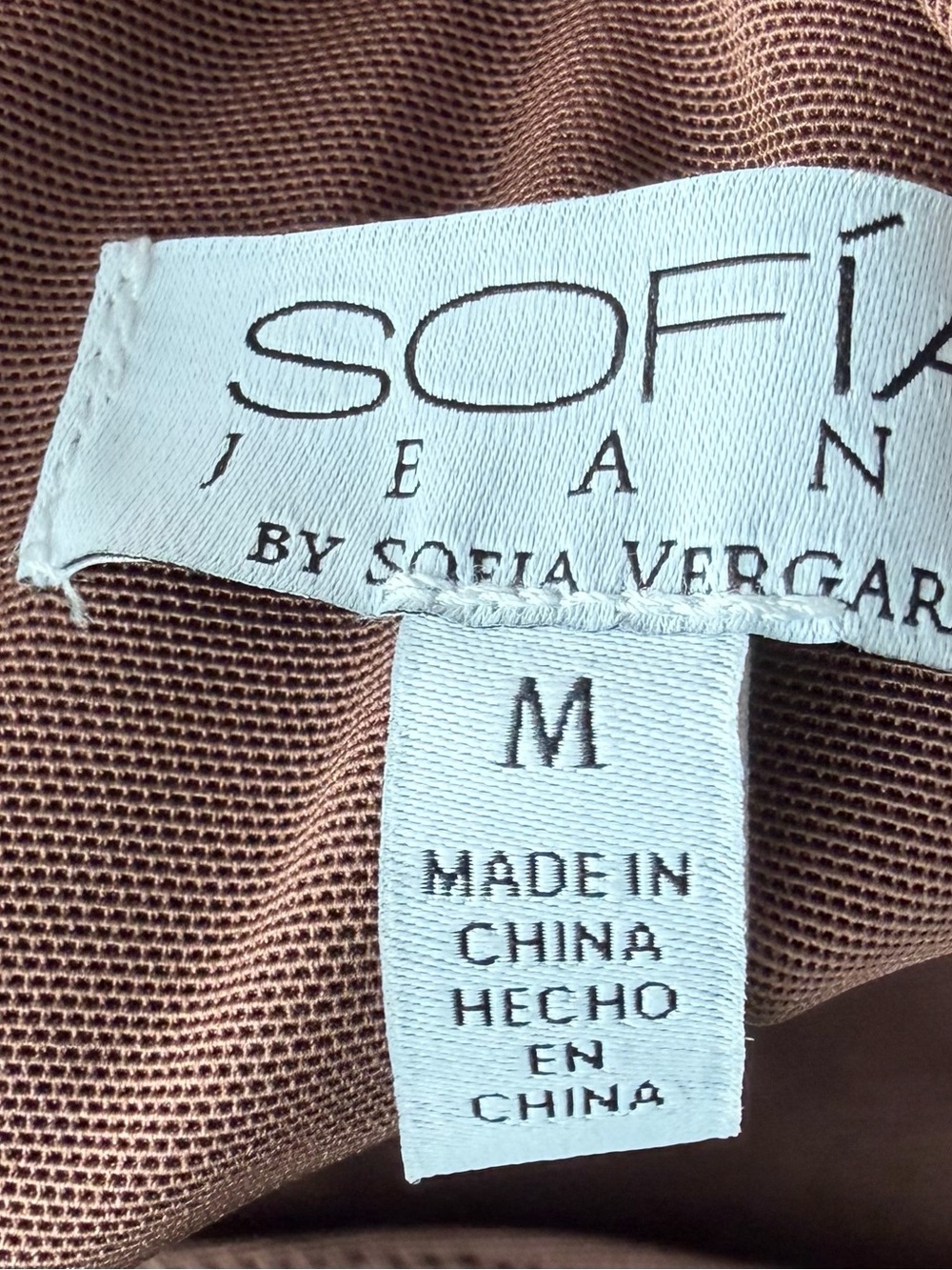 sofia by sofia vergara Sleeveless Faux Leather Midi Dress in Brown - Picture 3 of 4